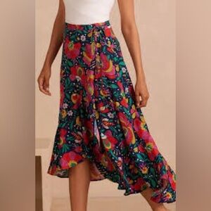 Summersalt The Silky Luxe Beach to Brunch Wrap Skirt - Super Bloom